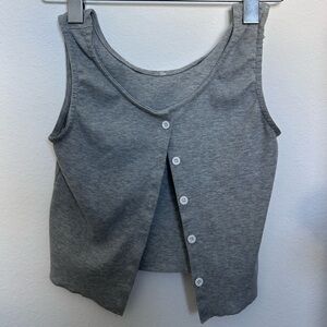 Grey Button Up Tank